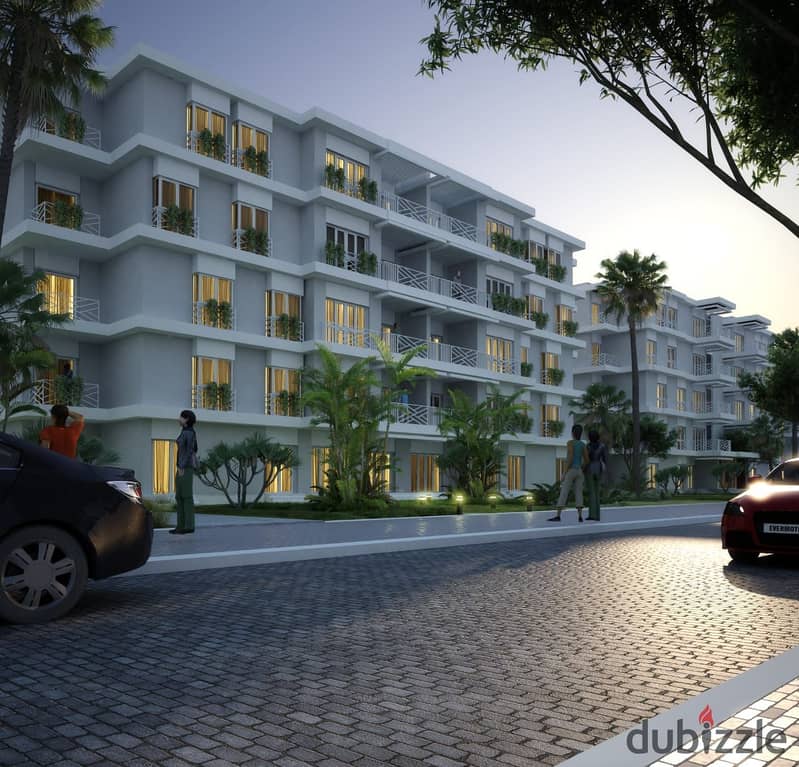 Apartment for sale in Green 6 Compound, Sheikh Zayed, in installments, with a distinctive view 2