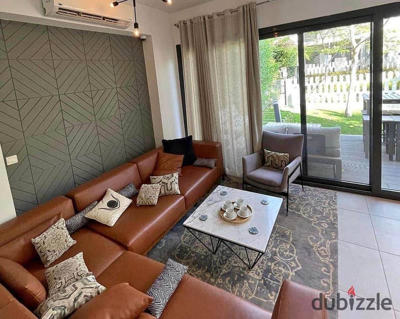 With only 20% down payment, duplex for sale, ready for immediate delivery, fully finished super lux quality, located in Al Brouj compoundm 2