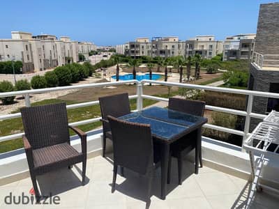 Penthouse on the North Coast in Amwaj, fully finished with furniture, air conditioners, and a view pool - a great location and a very good price.