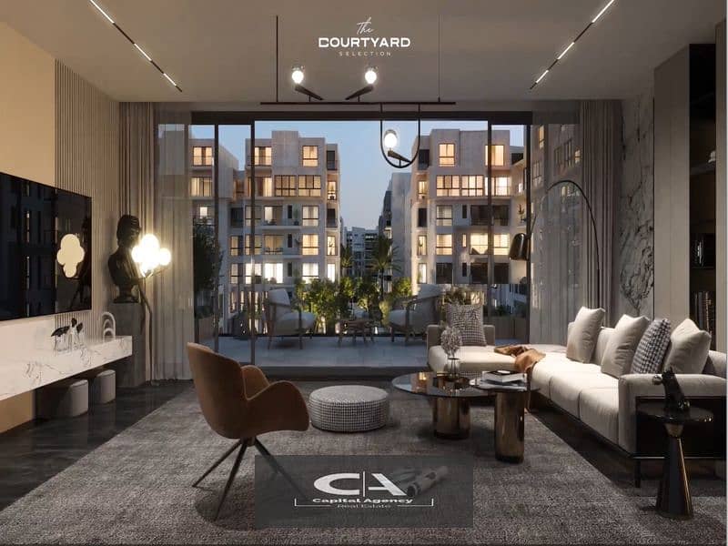 A fully finished two-bedroom apartment directly in front of Madinaty in Bloomfields Compound Offer Tatweer Misr, delivery soon, with only 5% down paym 5