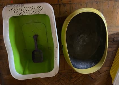 cat crate / litter boxes