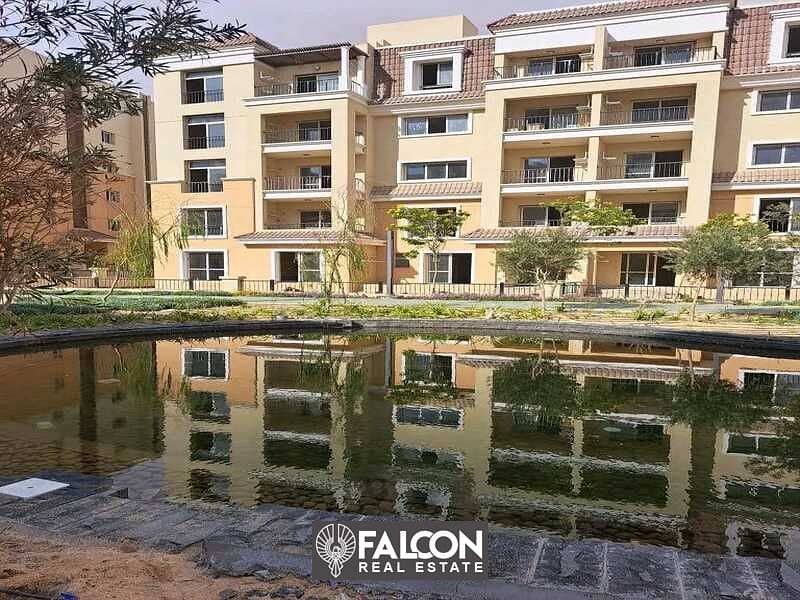 Distinctive Division Prime Location Corner Apartment  Direct Lagoon 156m For Sale In Sarai New Cairo Next To Madinaty 1