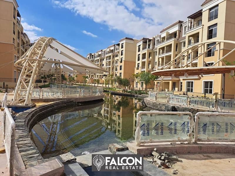 Distinctive Division Prime Location Corner Apartment  Direct Lagoon 156m For Sale In Sarai New Cairo Next To Madinaty 5