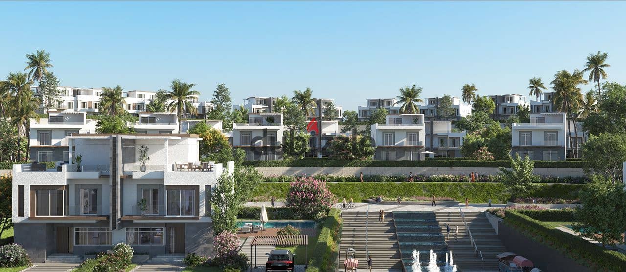 For sale, a penthouse in a compound in Levels, 220 m, with a distinctive corner view inside the compound, delivery 2026 8