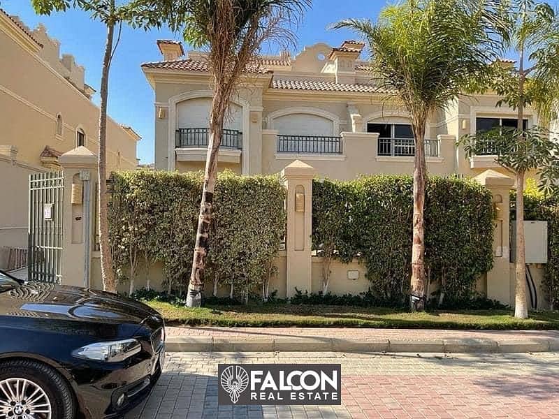 Villa for sale 223m ready to receive and live in front of Madinaty in El Patio prime compound in Shorouk next to the Ministers’ District 9