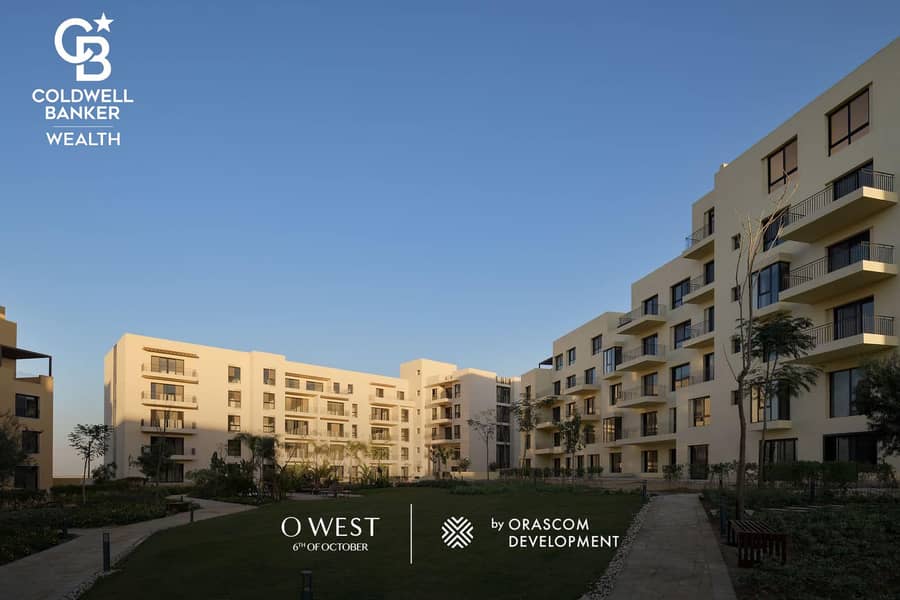 Aapartment, Fully finished & in O West by Orascom at 6 of October available for installment over 9 years. 7