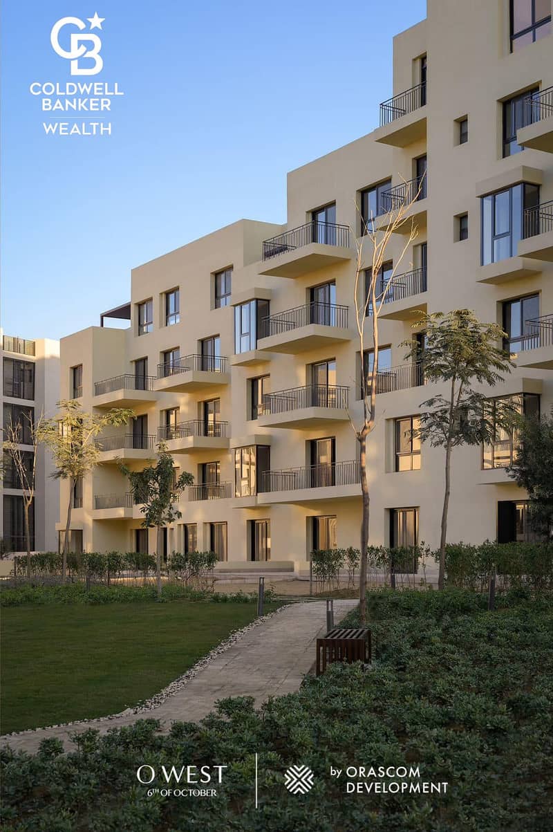 Aapartment, Fully finished & in O West by Orascom at 6 of October available for installment over 9 years. 8