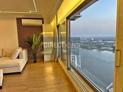 For sale a hotel apartment with a distinctive division in Maadi and a full view of the Nile next to Hilton Maadi, finished with brushes and air condit 0