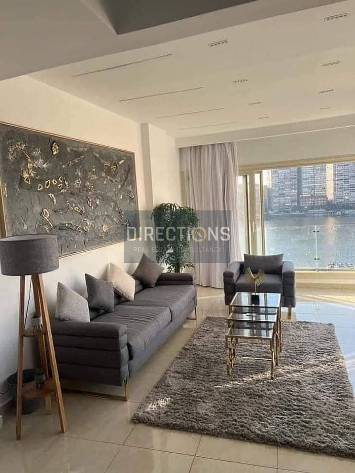 Directly on Maadi Corniche, a fully finished apartment + furniture and air conditioners, ready to move in | Reve Du Nil | Beside Hilton Maadi 0