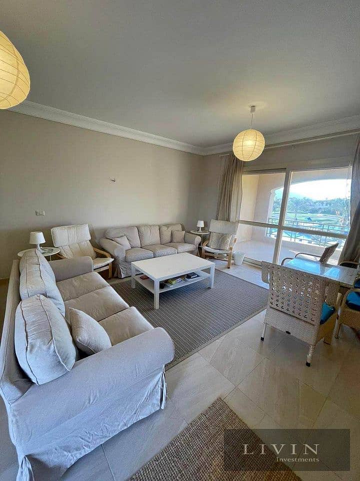 Two-bedroom chalet with large spaces, panoramic sea view, close to the clubhouse, with installments over the longest payment period in Telal Sokhna 2