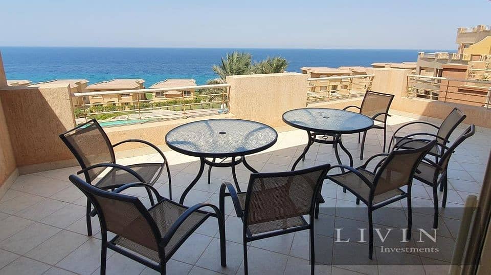 Two-bedroom chalet with large spaces, panoramic sea view, close to the clubhouse, with installments over the longest payment period in Telal Sokhna 5