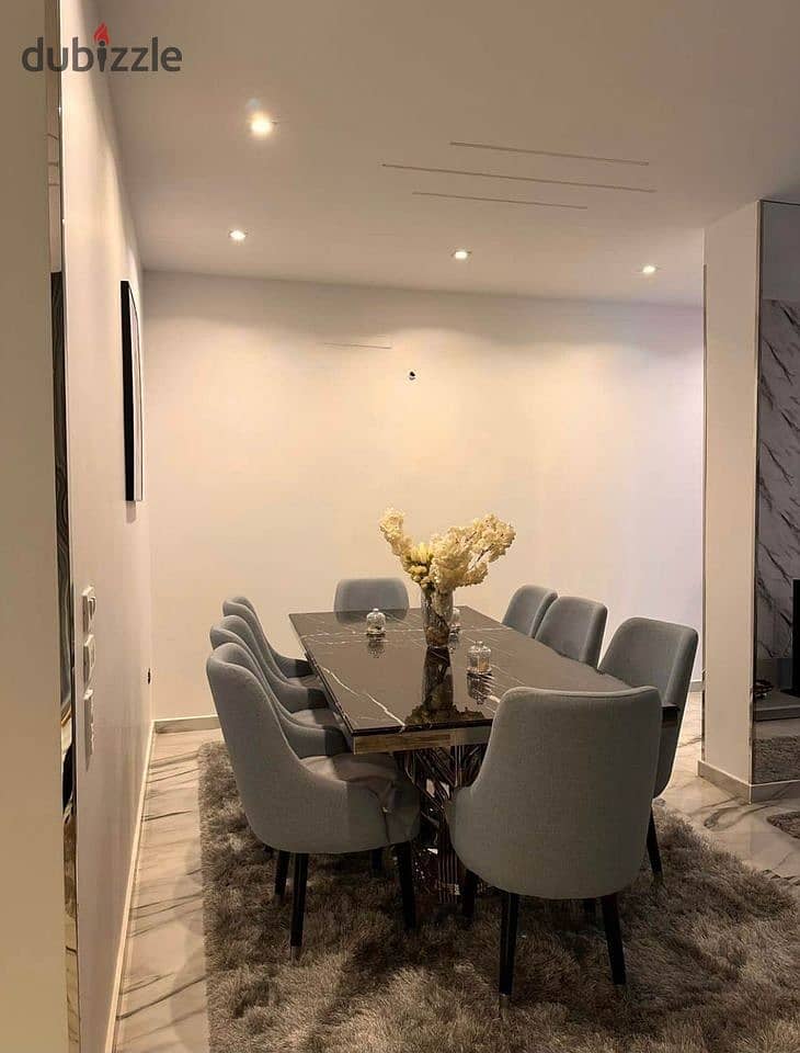 Apartment for sale, fully finished, immediate receipt, with a private garden, in a very special location in the Ninety Avenue Compound, Fifth Settle m 9