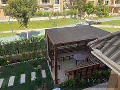 42% discount ground + garden apartment 3 bedrooms for sale in sarai new cairo compound Fifth Settlement wall by wall with madinaty + long installments 0