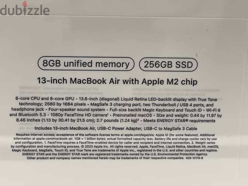 New Macbook Air M2 256gb 1