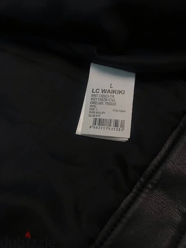 Lc Waikiki Biker leather jacket Original W21198Z8 / CVL  جاكت جلد اصلي 3