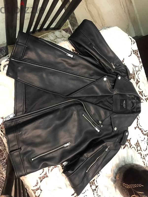 Lc Waikiki Biker leather jacket Original W21198Z8 / CVL  جاكت جلد اصلي 4