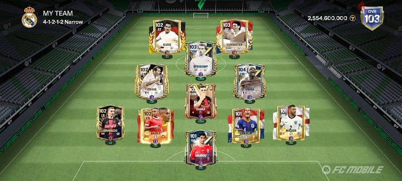 حساب فيفا موبايل اوفر ١٠٣ fc 24 fifa mobile 0