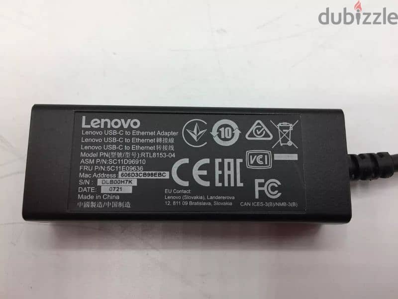 Lenovo USB-C to Ethernet Adapter 2