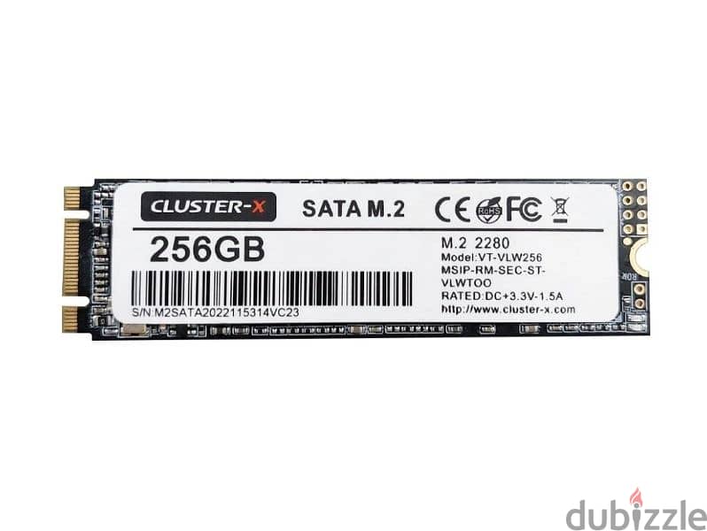 هارد SATA M. 2 SSDD 256GB من CLUSTER-X 1