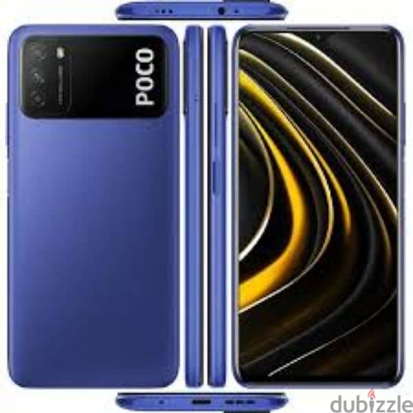 POCO M3 NEW BATTERY 6000 / 128 G / RAM 4 / TAKE 2 SIM + MEMORY CARD 3