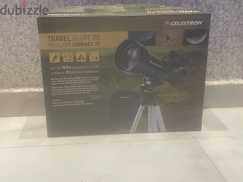 Celestron 70 Black Travel Portable Telescope 0