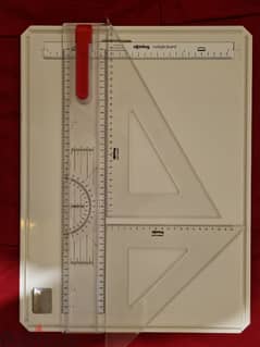 Rotring A3 engineering drawing board with triangles 0