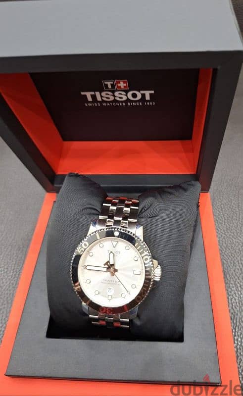 ساعة Tissot اتوماتيكي اورجينال بالعلبة استعمال شهر بدون خدوش 0