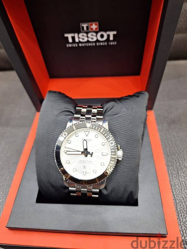 ساعة Tissot اتوماتيكي اورجينال بالعلبة استعمال شهر بدون خدوش 1