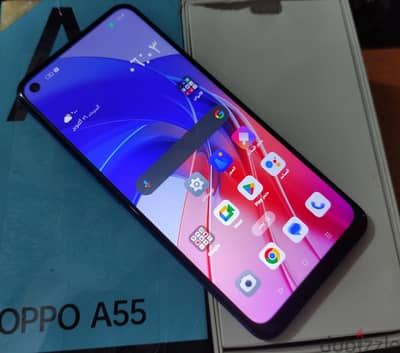 oppo A55 موبايل اوبو 128 بكل مشتملاته زيرو لسرعة البيع لقطه للي يلحق