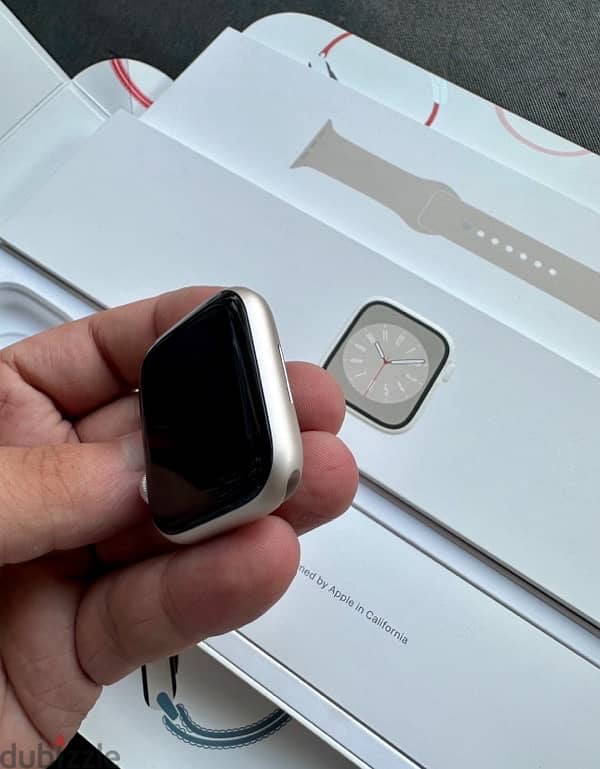 Apple Watch Series 8 (45mm) Starlight As new (Activated Only) Full BOX 3