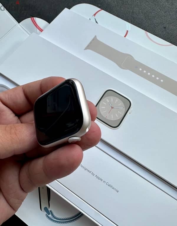 Apple Watch Series 8 (45mm) Starlight As new (Activated Only) Full BOX 4