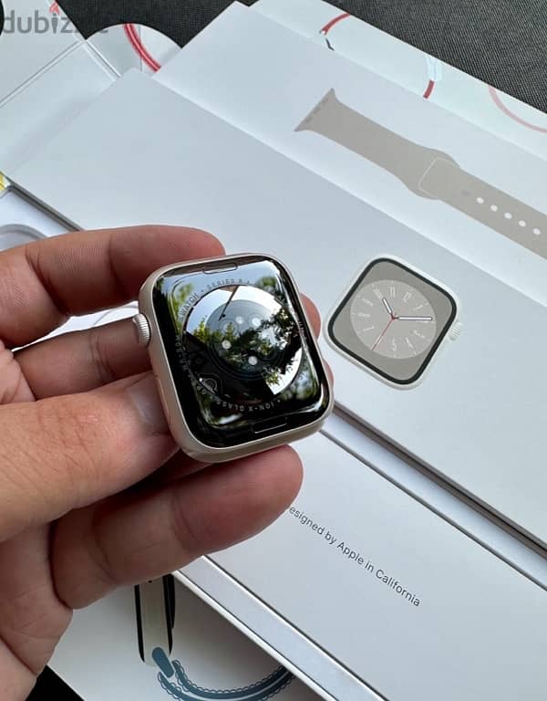 Apple Watch Series 8 (45mm) Starlight As new (Activated Only) Full BOX 7