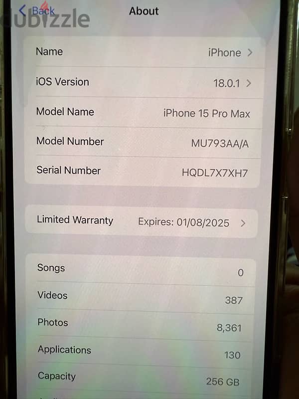 iphone 15 pro max 256gb like new 6