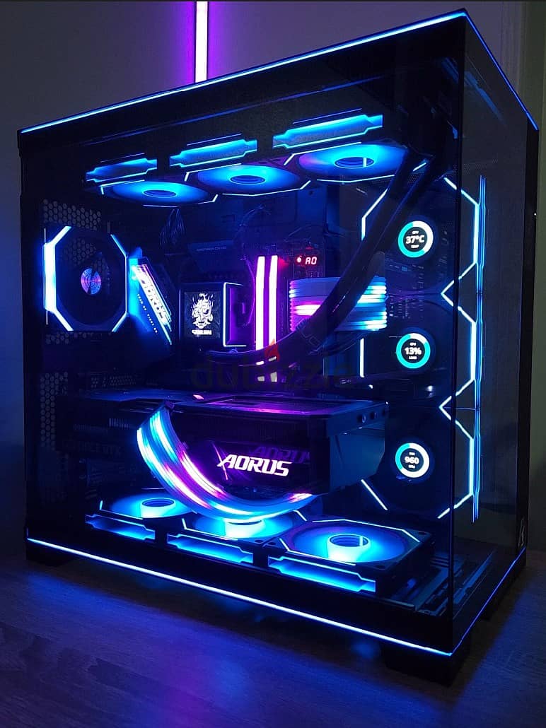 High End PC (RTX 4070TIS + i9 14900k) Lian Li Evo RGB Case 10 fans! 0