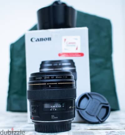 عدسه كانون 85mm 1.8 usm حاله محترمه للبيع