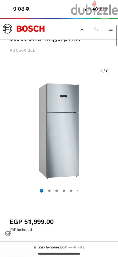 New bosch refrigerator sealed and never used for sale