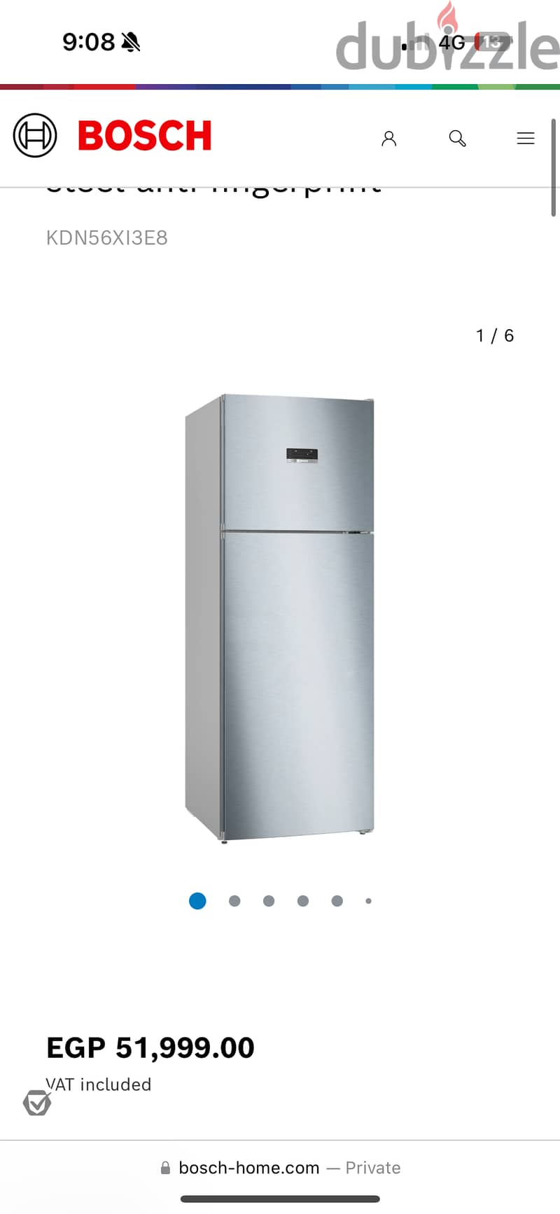 New bosch refrigerator sealed and never used for sale 0