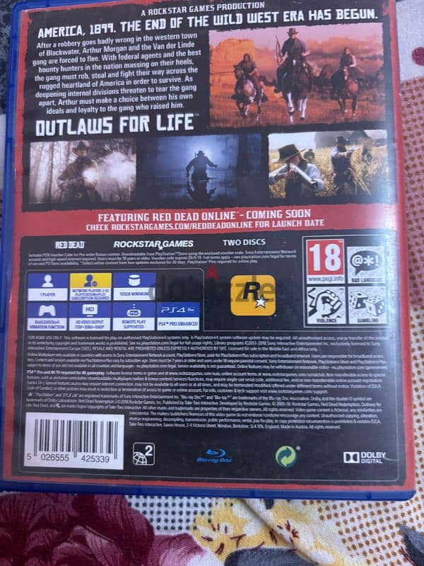 red dead redemption 2 بحاله ممتازه 4