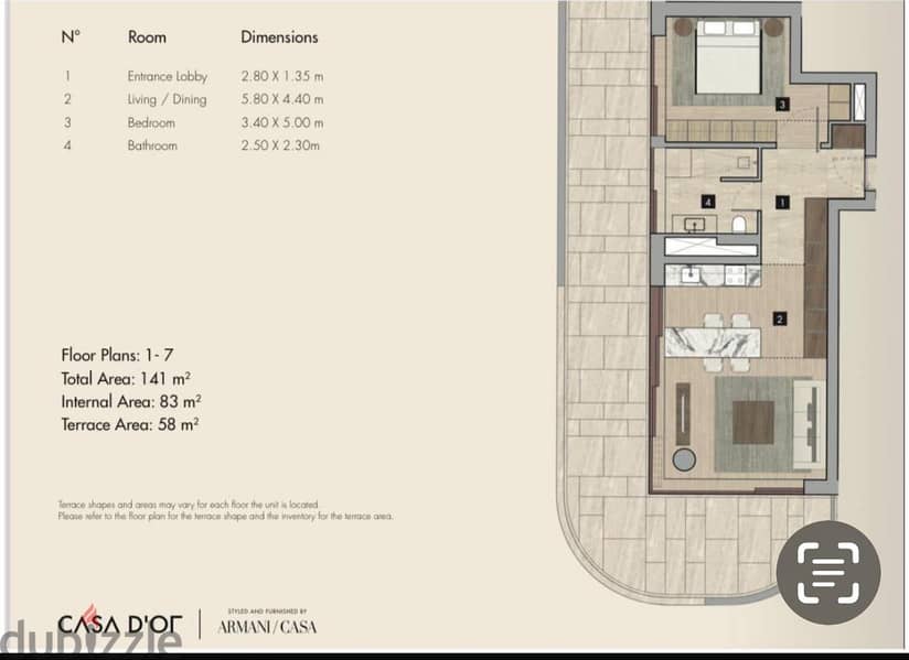 EXCLUSIVE - ARMANI CASA ' DOR ( ZED WEST) 1 BEDROOM -DIRECT FROM OWNER 1