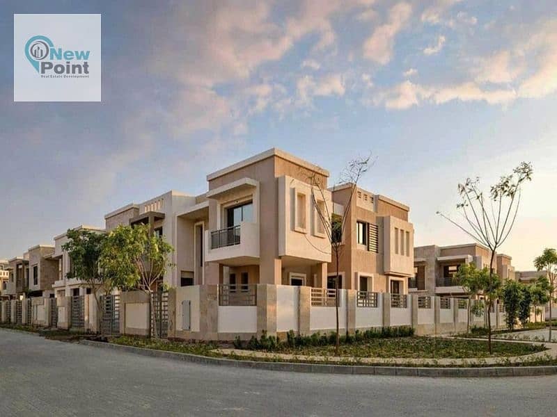 In front of the airport, own a 3-bedroom apartment with a garden for 5% with Madinaty in Sarai in Mostakbal City 9