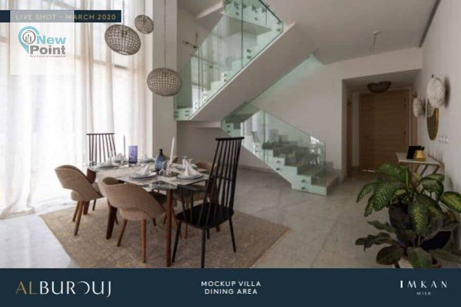 Fully finished villa for sale in New Cairo from Al Burouj Compound 2