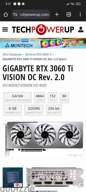 Gigabyte RTX 3060 ti vision (OC) (rev 2) 7