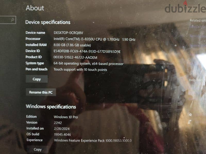 Dell latitude 5490 14' Touchscreen 4