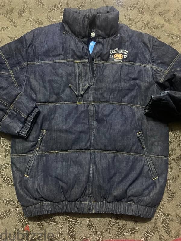 ecko unltd Jeans Down Jacket size XL fitted 115 K 0