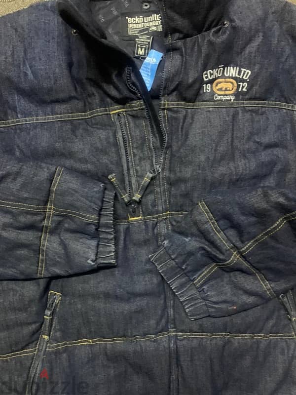 ecko unltd Jeans Down Jacket size XL fitted 115 K 1