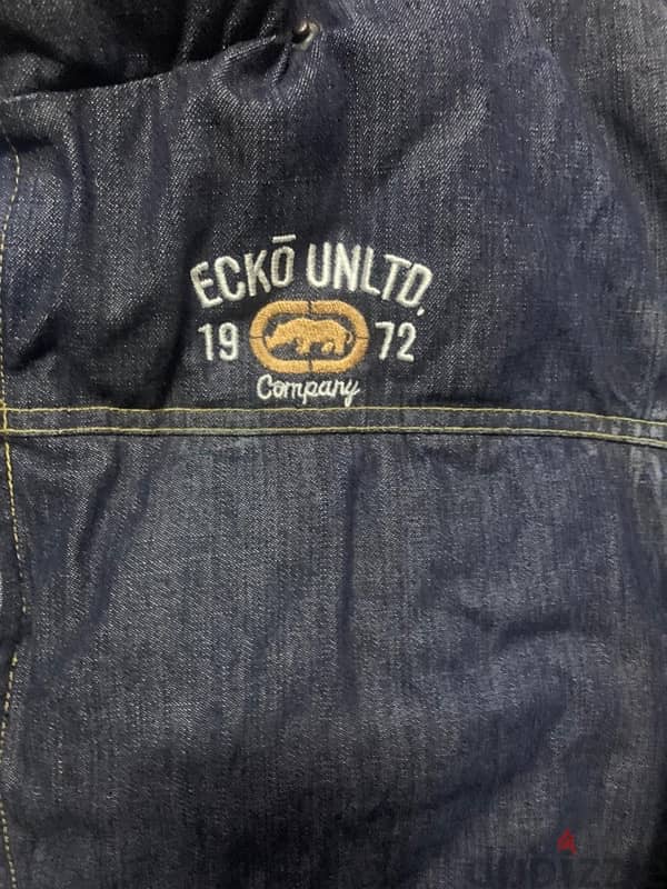 ecko unltd Jeans Down Jacket size XL fitted 115 K 2