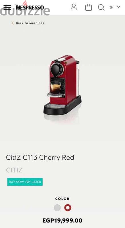 Nespresso machine CitiZ c113 2