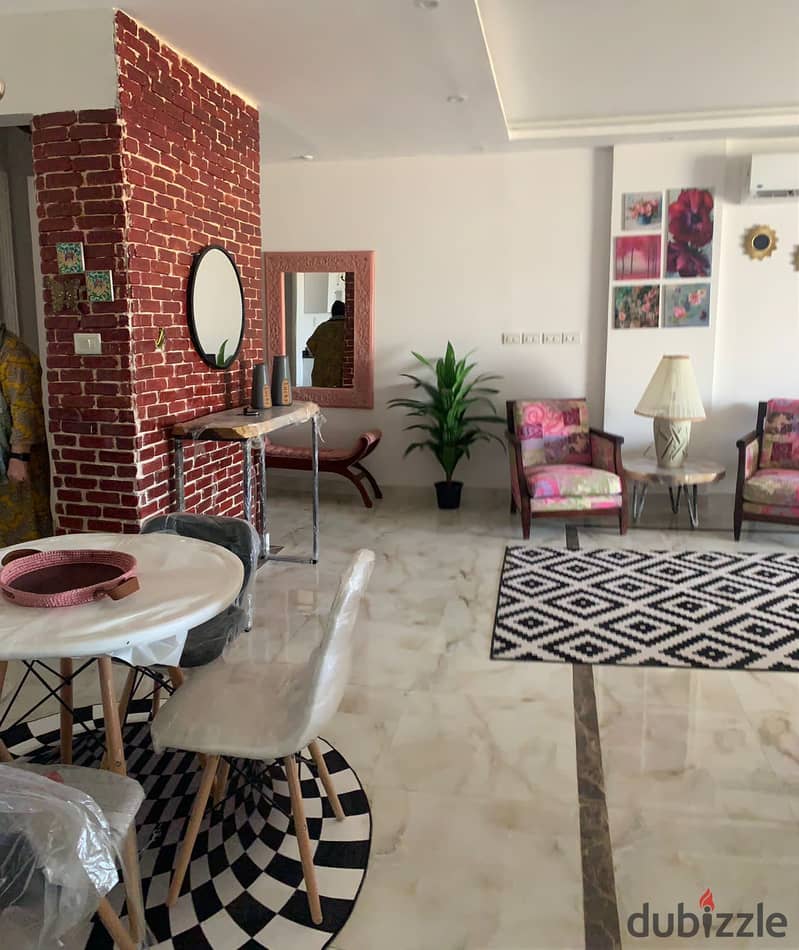 Furnished Apart with Garden in Azad beside AUC new cairo 0