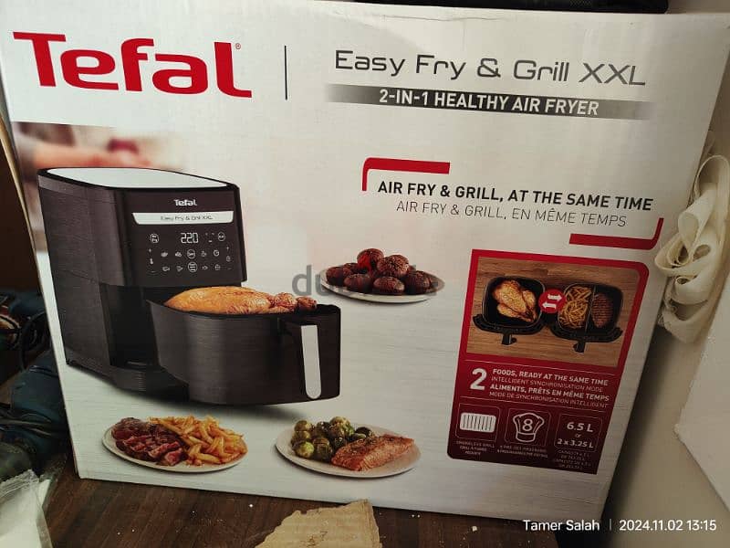 Tefal Easy fry and grill قلاية تيفال XXL  ٦. ٥ لتر بحالة الجديد 1