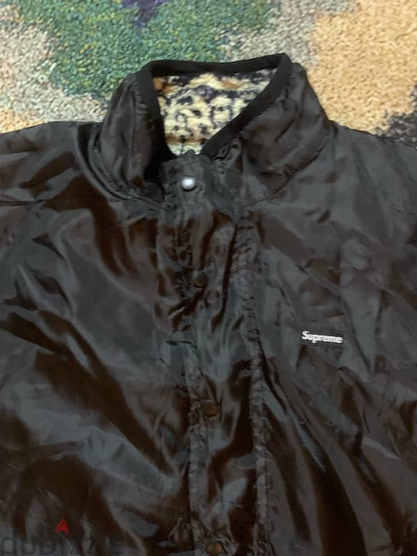 Supreme Reversible Fleece Jacket size S fitted M 2